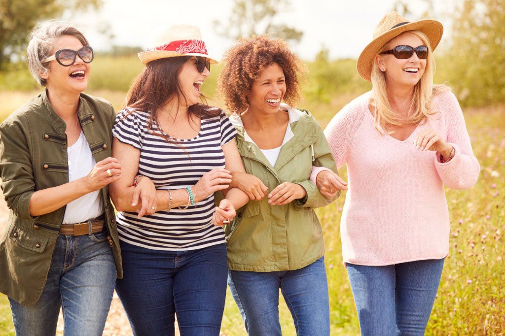 Women in group conversation